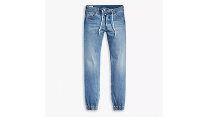 Men Blue Denim Jean Jogger - Low Rise Slim Tapered Fit